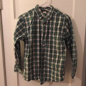 Boys size 10/12 plaid button down